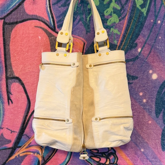 Jimmy Choo Elegant Cream and Beige Shoulder Bag - Picture 3 of 8